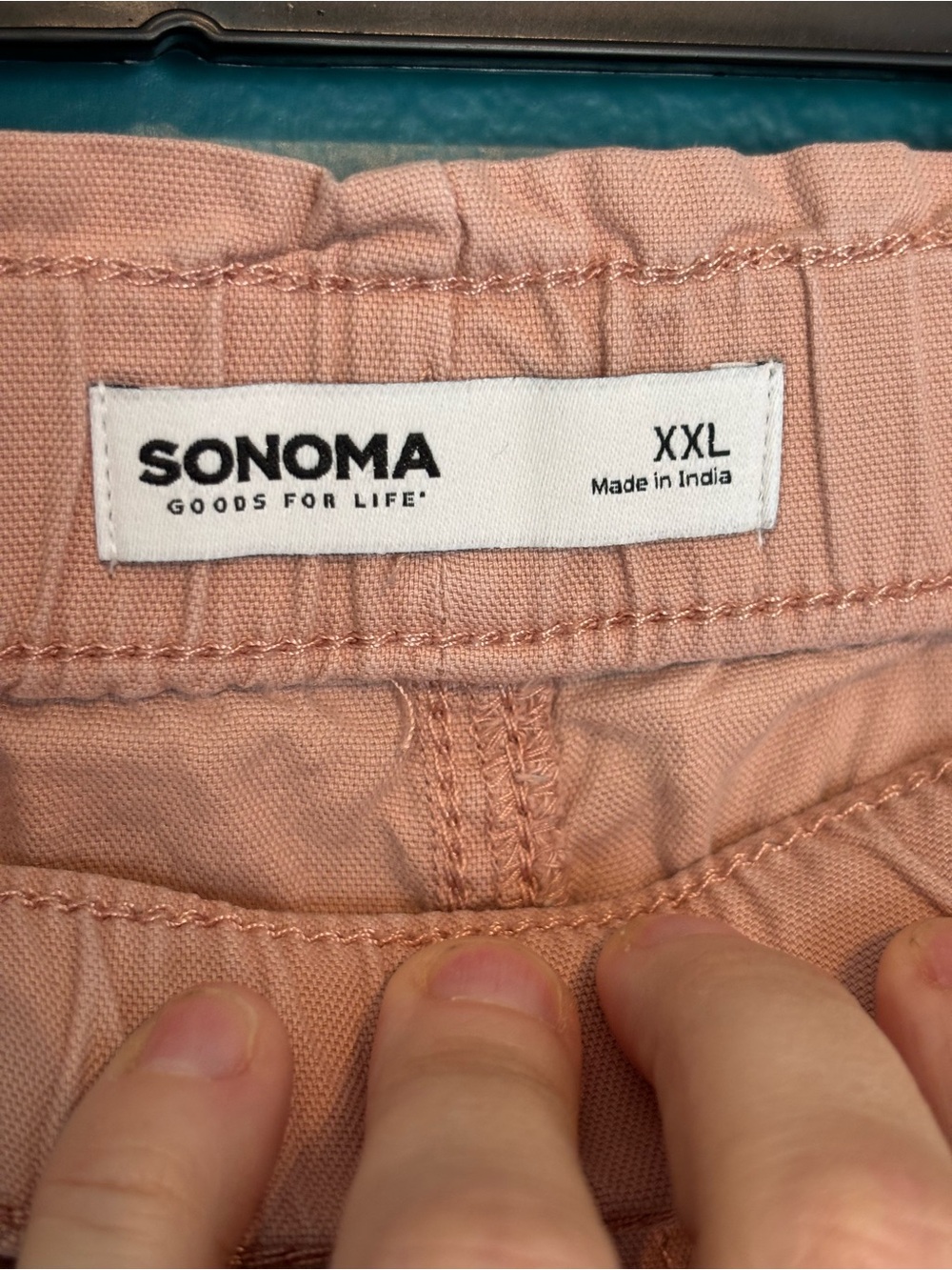 Sonoma Women’s Pink Drawstring Casual Pants Cotton Blend Size XXL - Picture 4 of 5